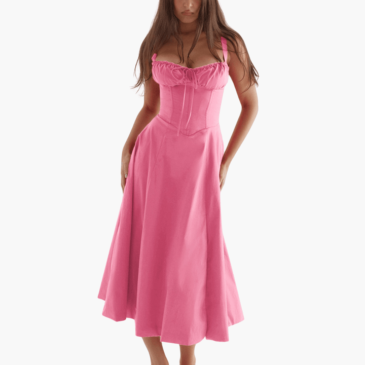 Korsettkleid für Damen mit - Rüschen & fließendem Rock