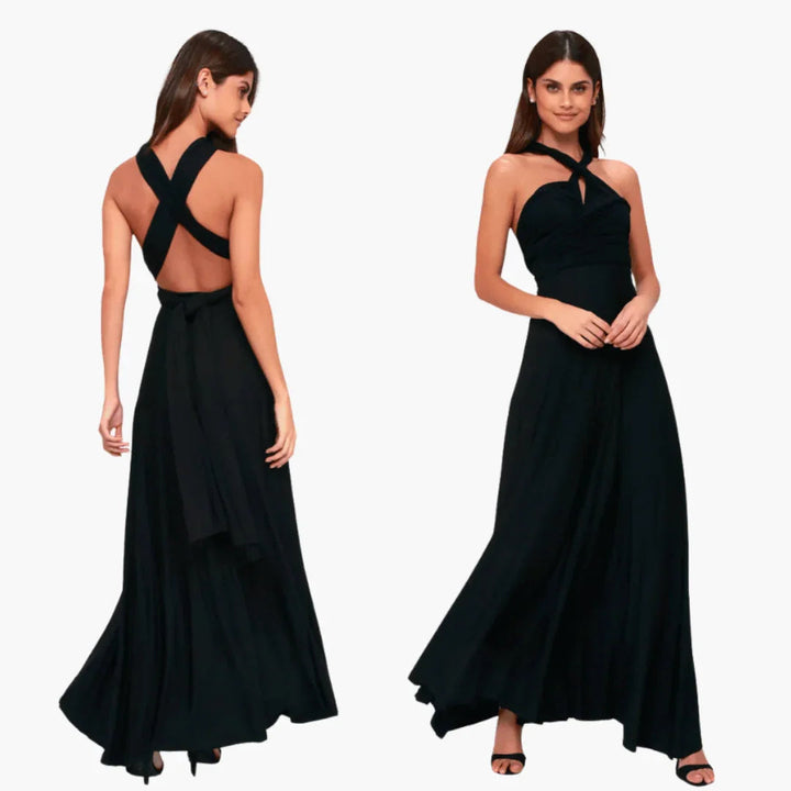 Mehrfach-Wickel Maxi Kleid für Damen