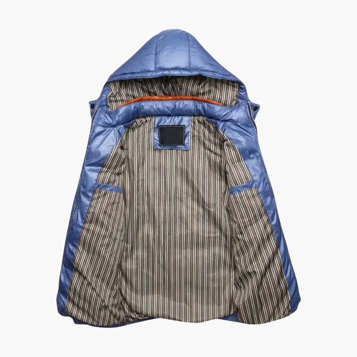 Herren-Daunenjacke mit Glanzeffekt