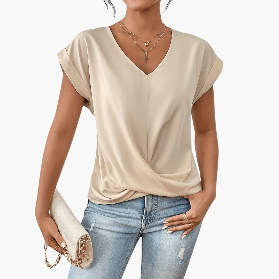 Trendy V-Ausschnitt Bluse für Frauen – stilvoll & bequem