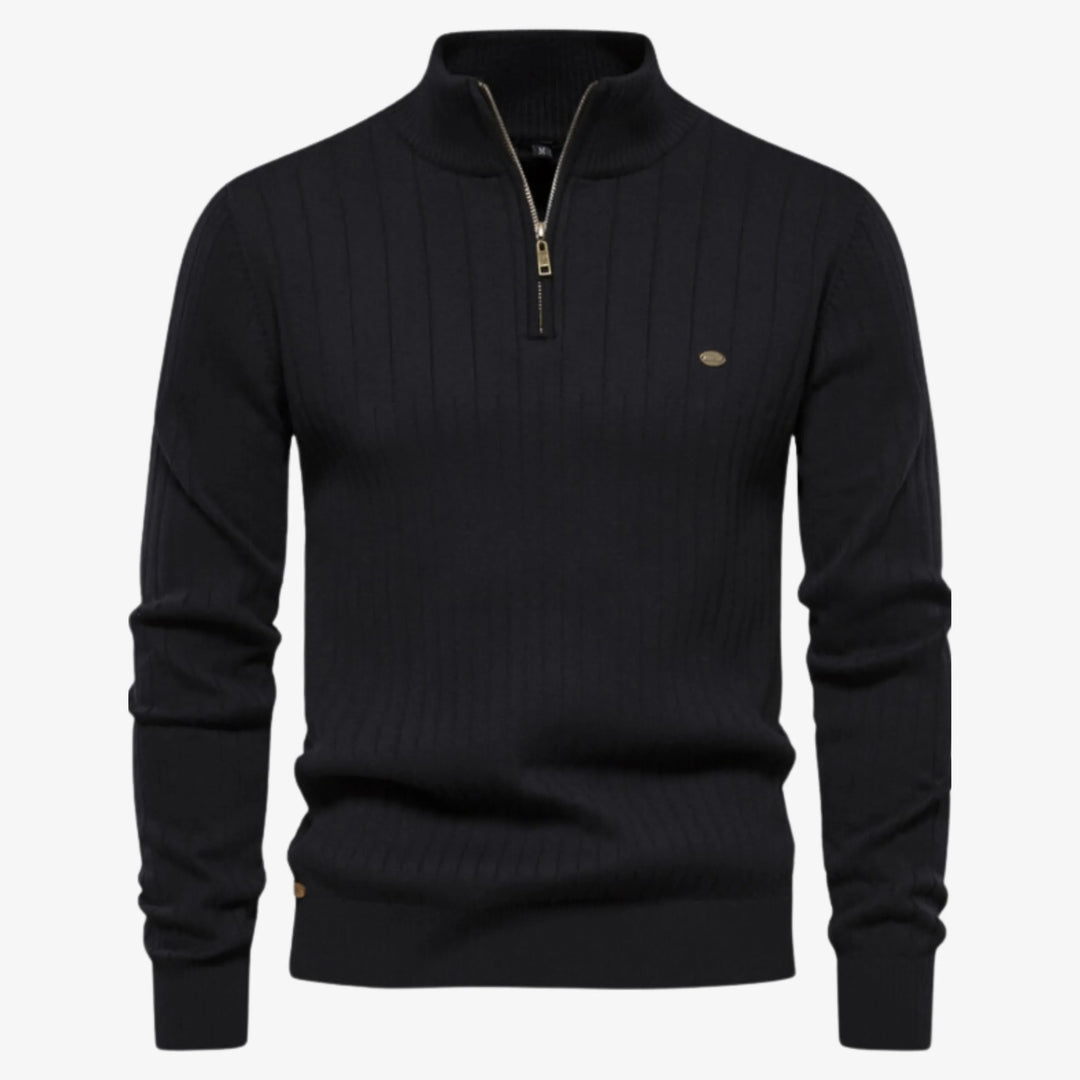 Gerippter Pullover Slim Fit für Herren