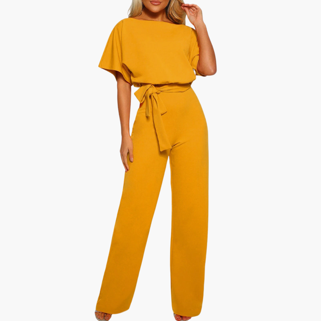 Jumpsuit für Damen - Elegant mit Gürtel & weitem Bein