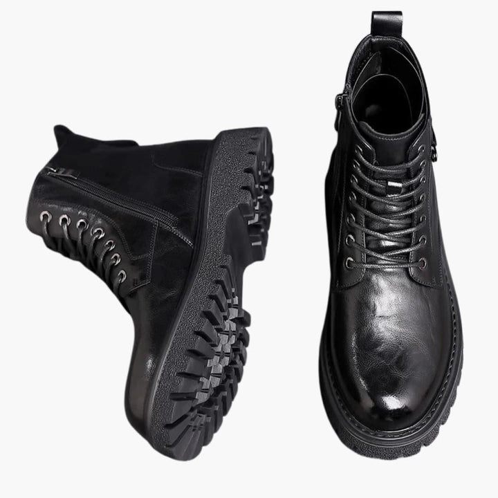 Schnürstiefel mit Reißverschluss für Herren