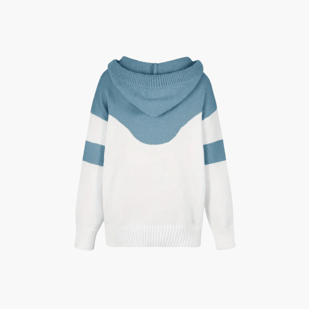 Gemütliche Colorblock Kapuzenjacke für Frauen – modern und stylisch
