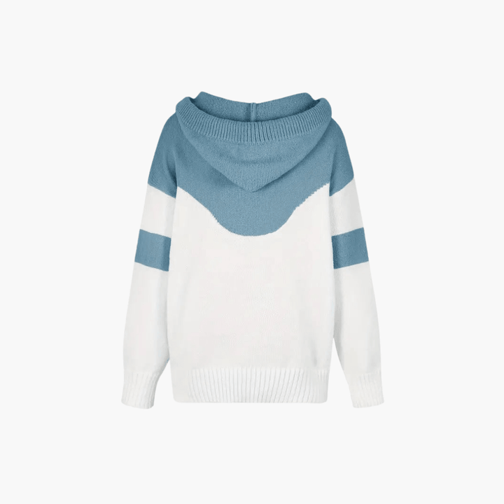Gemütliche Colorblock Kapuzenjacke für Frauen – modern und stylisch