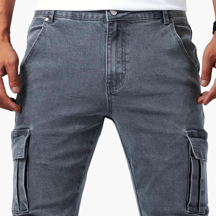 Stretch-Cargo-Jeans mit flexibler Passform für Herren
