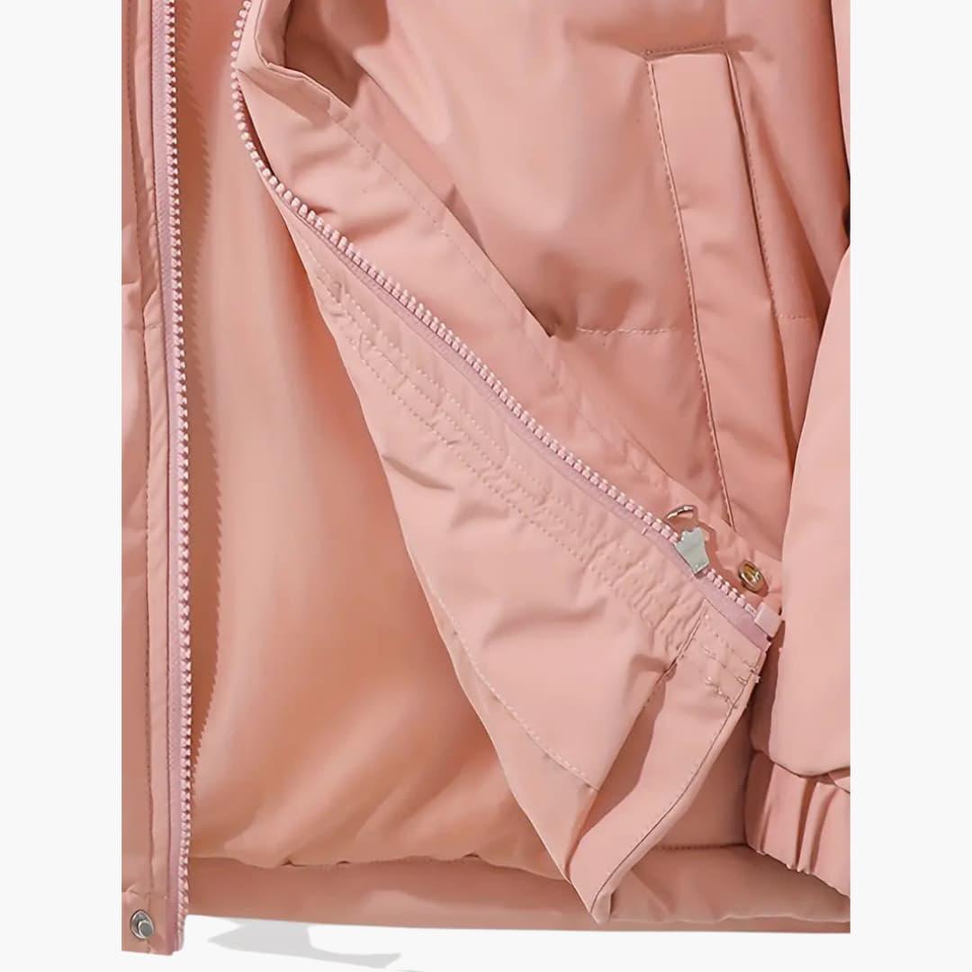 Damen Kapuzen jacke mit Reißverschluss und Seitentaschen