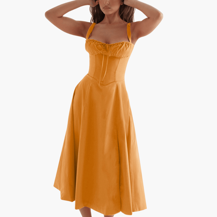 Korsettkleid für Damen mit - Rüschen & fließendem Rock