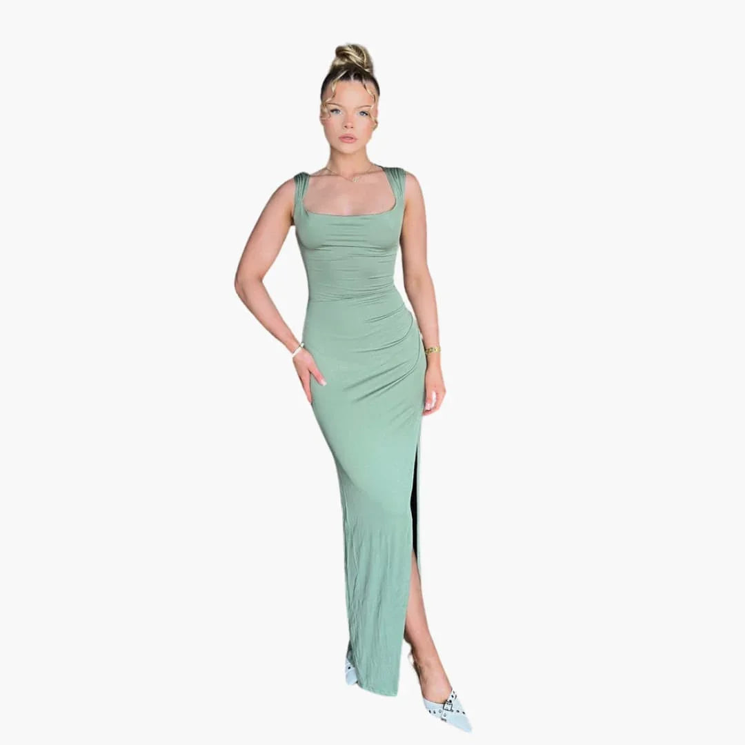 Chic Midi Kleid mit Rückenknoten für Damen