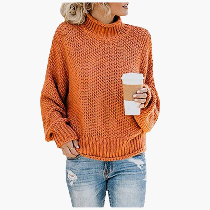 Strickpullover mit hohem Kragen für Frauen – gemütlich & stilvoll