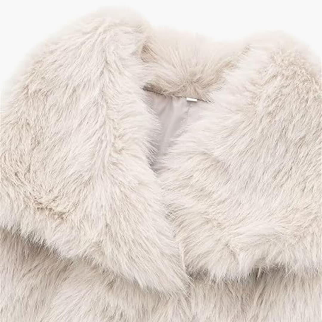 Flauschiger Mantel für Damen