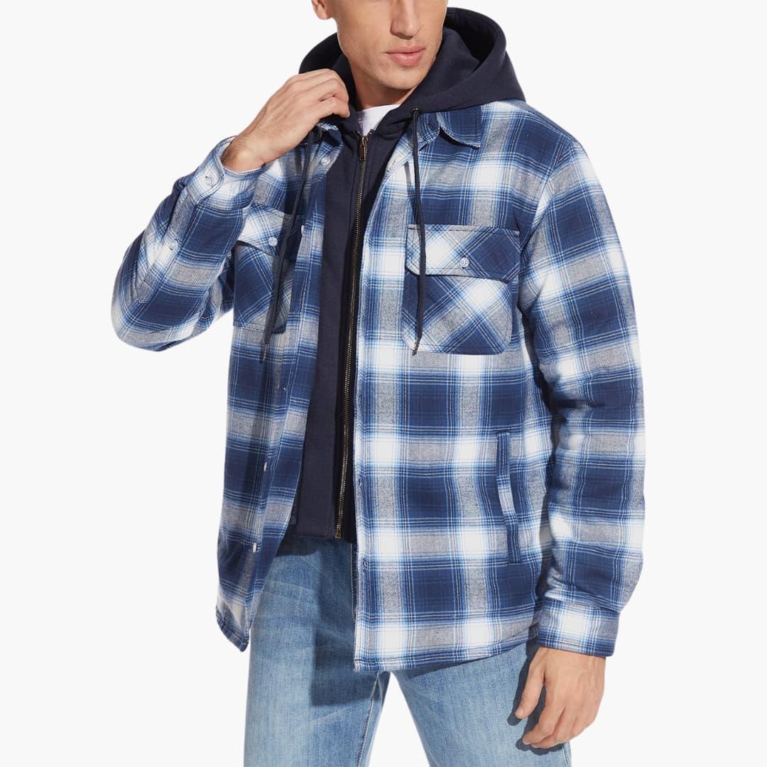 Kariertes Flanelljacke für Herren