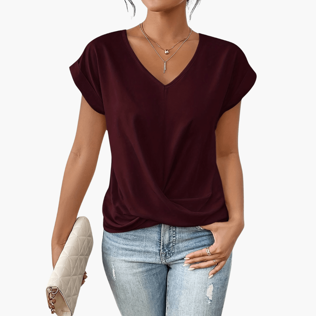Trendy V-Ausschnitt Bluse für Frauen – stilvoll & bequem