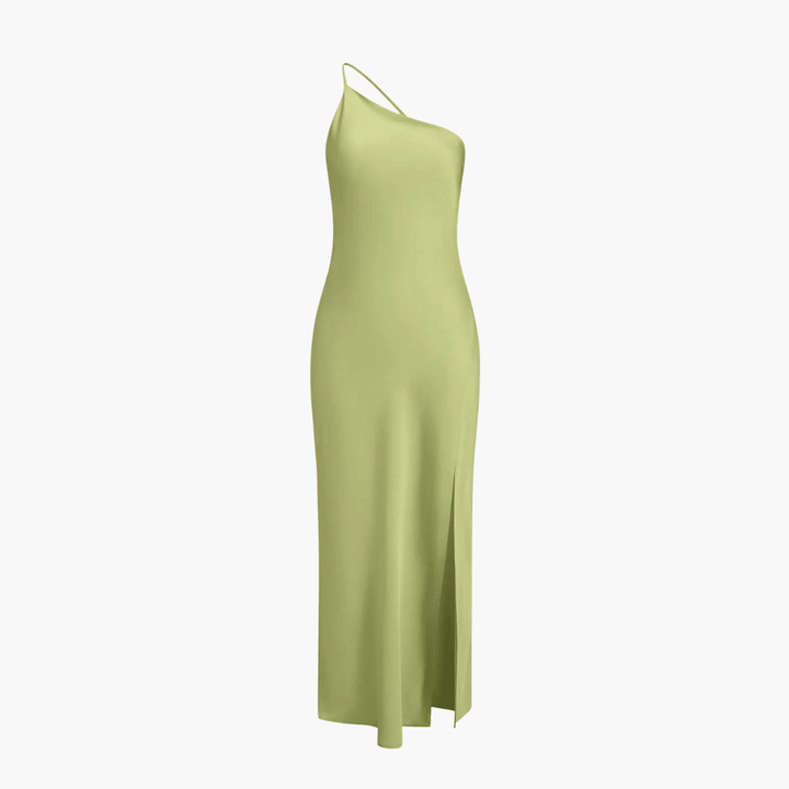 Satin Slip Kleid Damen mit Schlitz – Elegantes Abendkleid