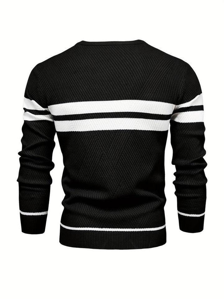 Herren-Strickpullover mit Streifen
