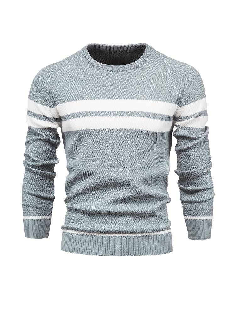 Herren-Strickpullover mit Streifen