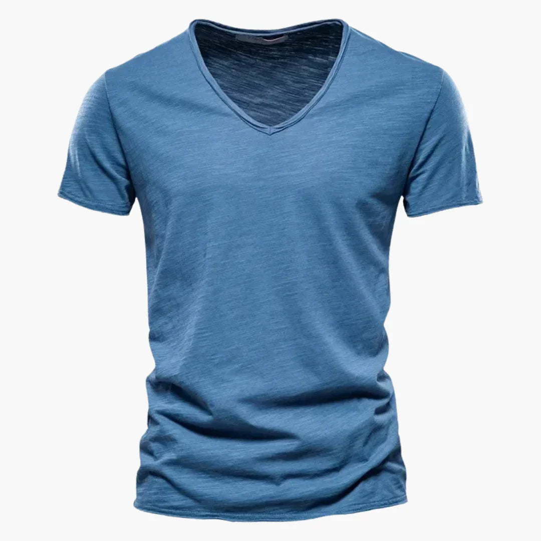 V-Ausschnitt Slim Fit T-Shirt für Herren
