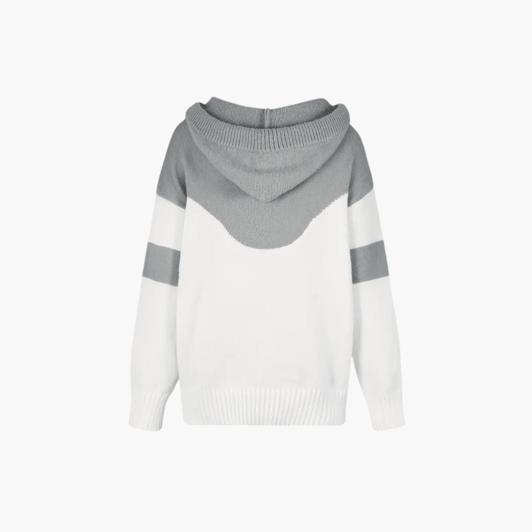 Gemütliche Colorblock Kapuzenjacke für Frauen – modern und stylisch