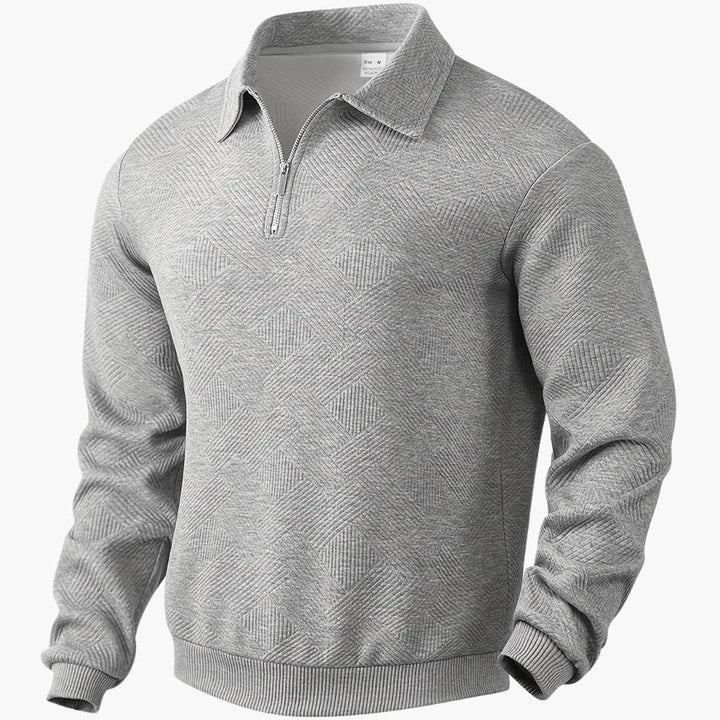 Geometrisch Gemusterter Strickpullover für Herren
