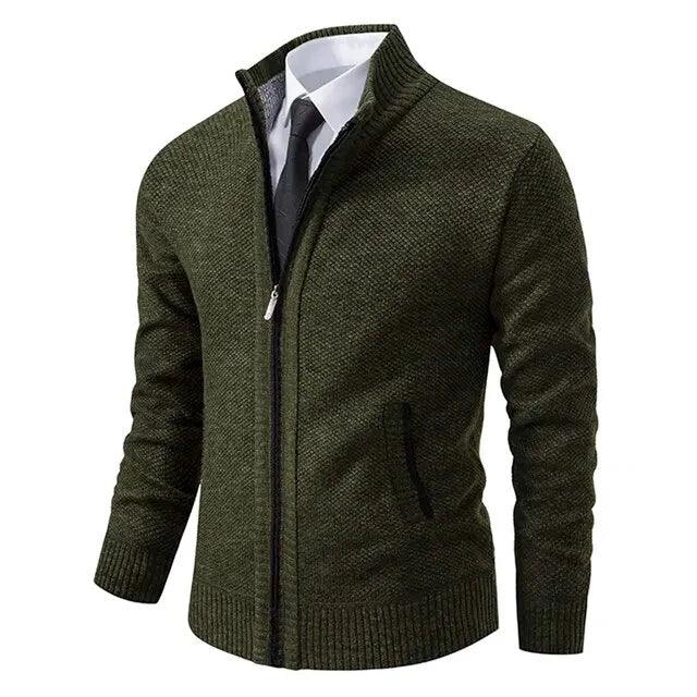 Gerippter Rollkragen Strickpullover für Herren