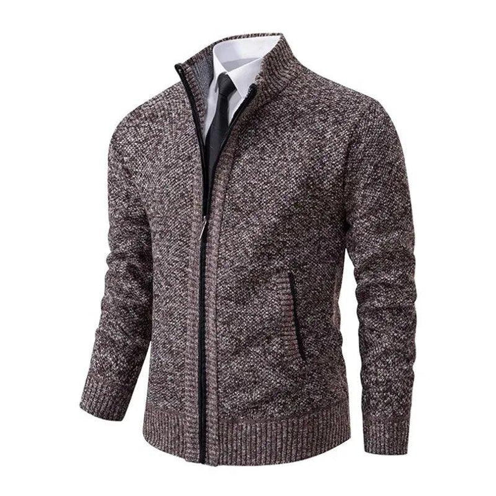Gerippter Rollkragen Strickpullover für Herren