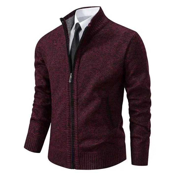Gerippter Rollkragen Strickpullover für Herren