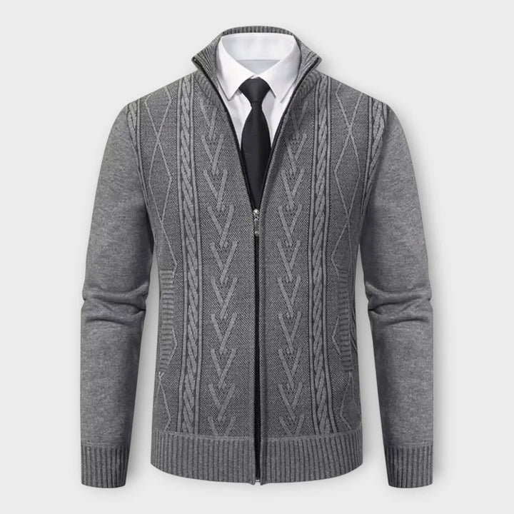 Gestrickte Strickjacke mit Futter für Herren