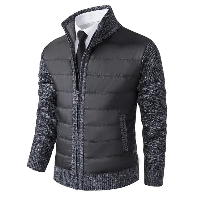 Gesteppt Jacke mit Strickärmeln für Herren
