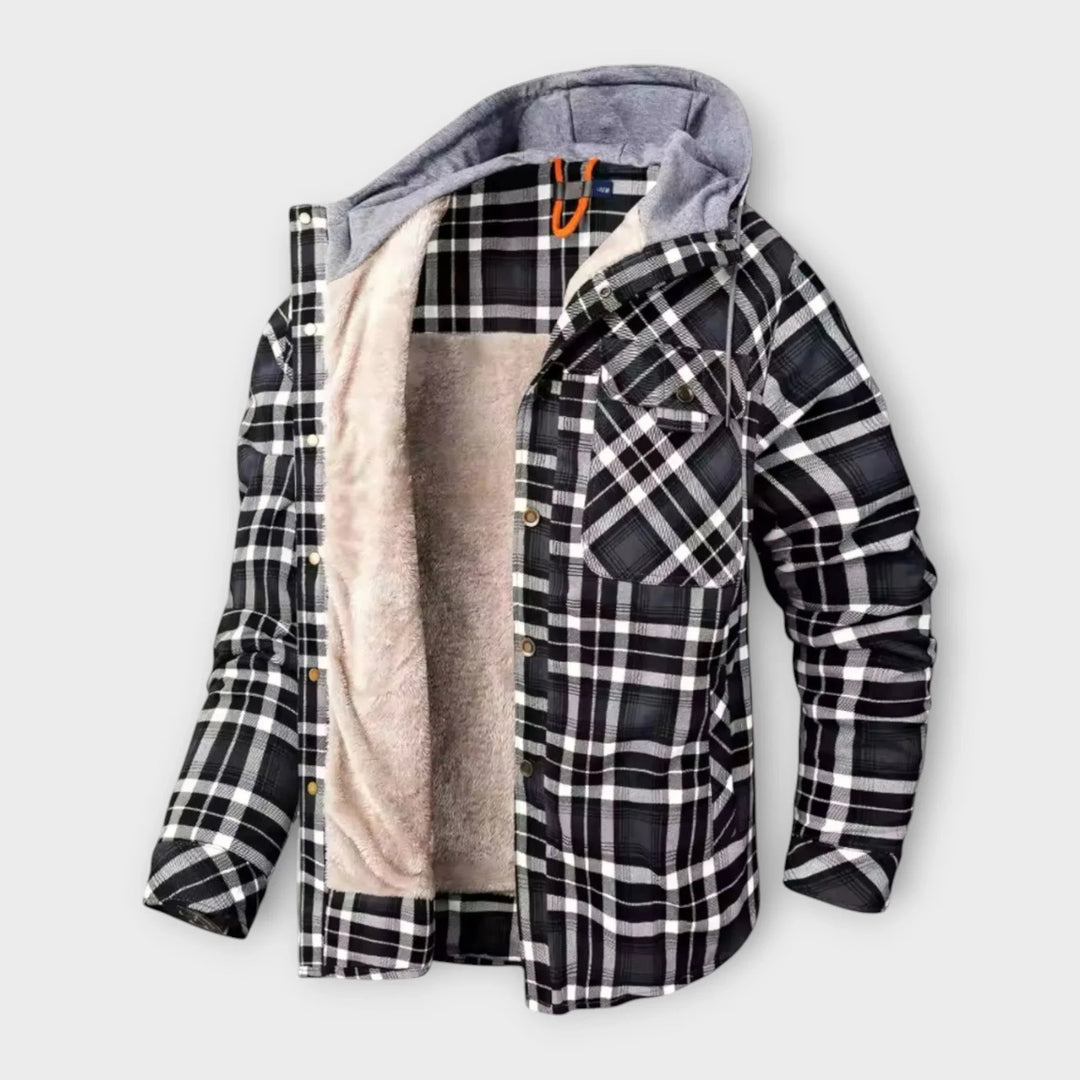 Gefütterte Flanelljacke für Herren