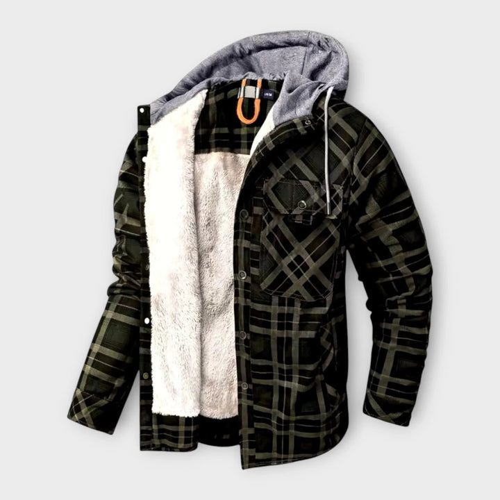 Gefütterte Flanelljacke für Herren
