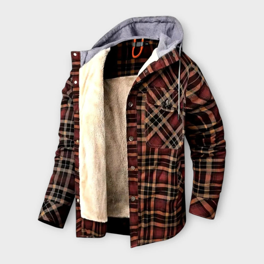 Gefütterte Flanelljacke für Herren