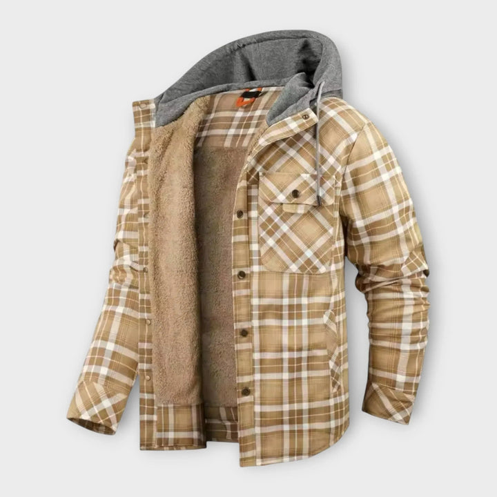 Gefütterte Flanelljacke für Herren