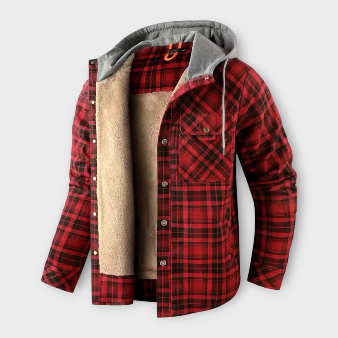 Gefütterte Flanelljacke für Herren