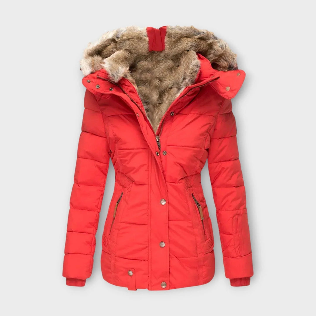 Pelzgefütterter Wintermantel für Damen