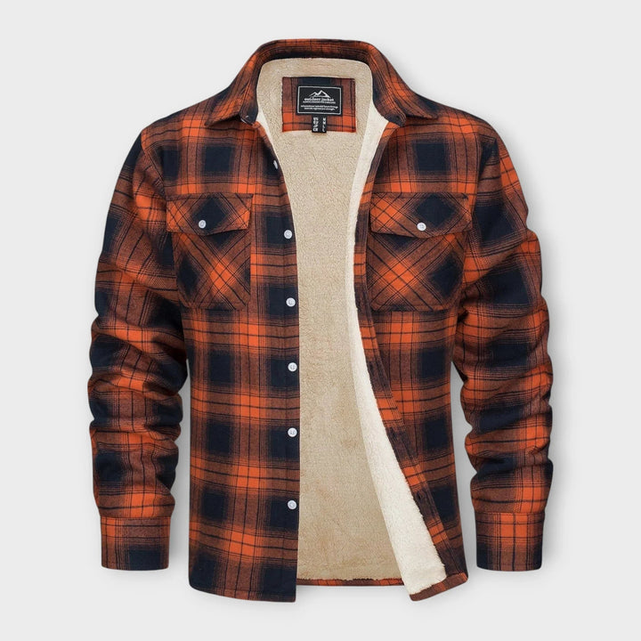Kariertes Overshirt mit Fleece-Futter für Herren