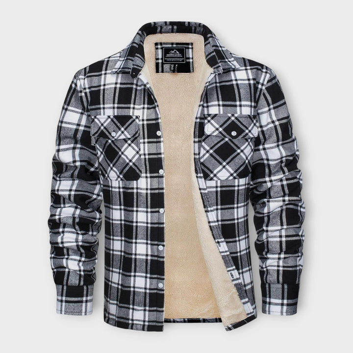 Kariertes Overshirt mit Fleece-Futter für Herren