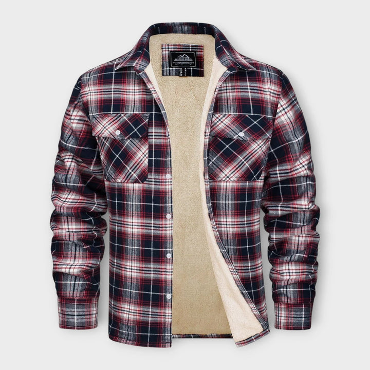 Kariertes Overshirt mit Fleece-Futter für Herren
