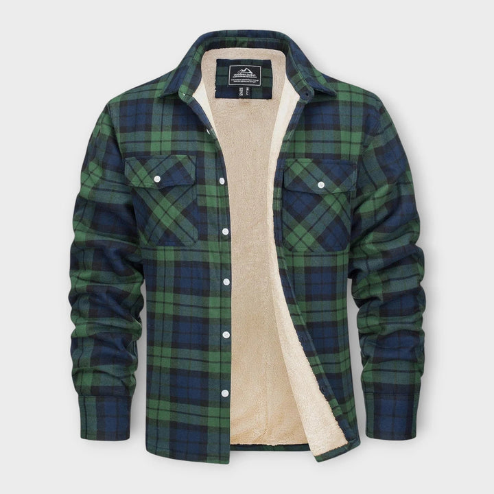 Kariertes Overshirt mit Fleece-Futter für Herren