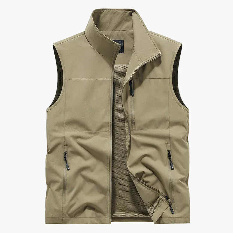 Reißverschluss Outdoor Weste für Herren