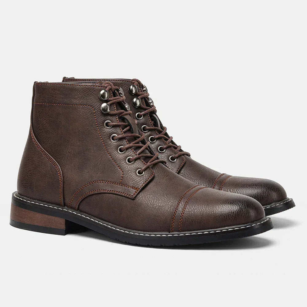 Schnürstiefel mit Profilsohle für Herren