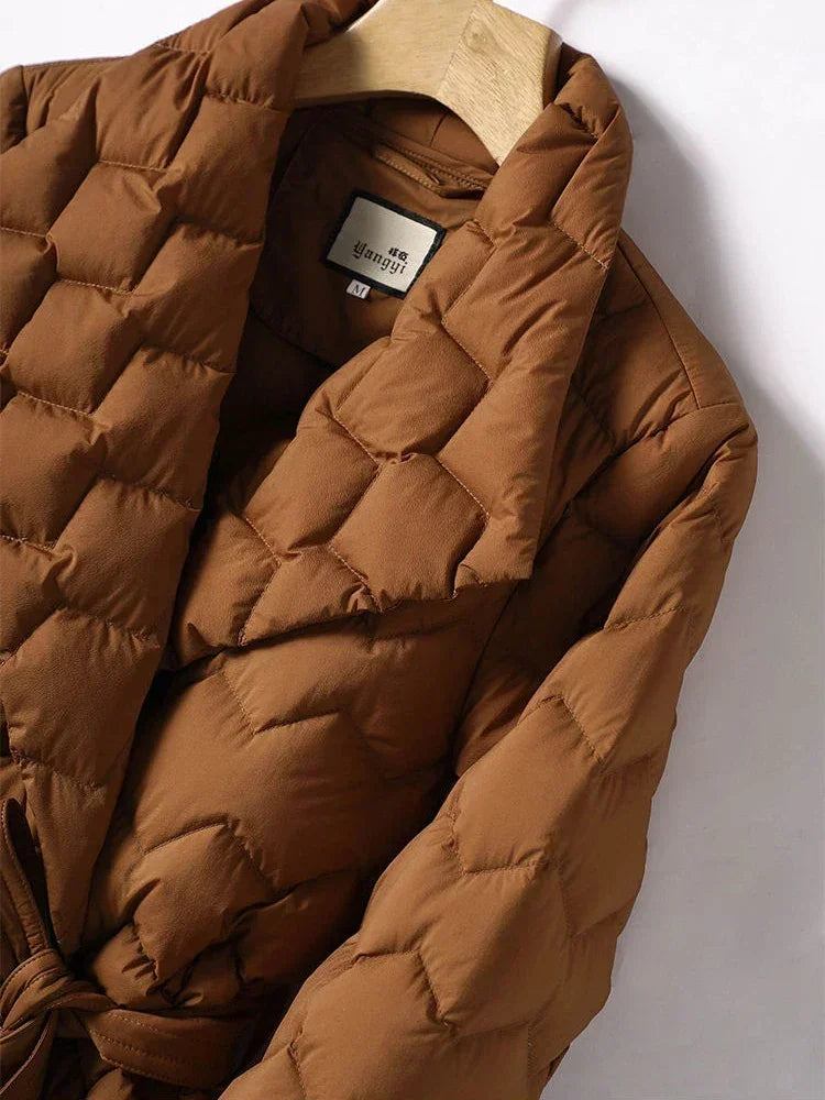 Gürtel Steppjacke für Damen