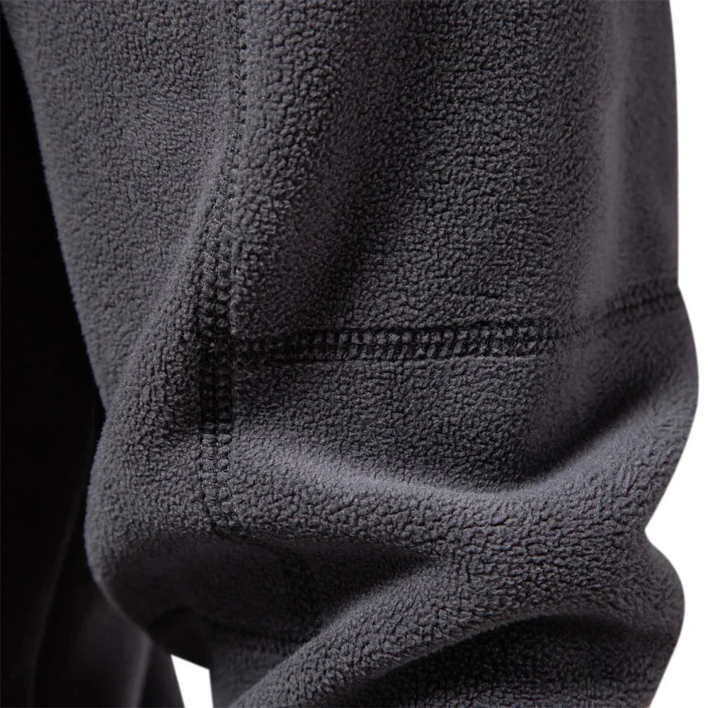 Fleece Langarm Pullover für Herren