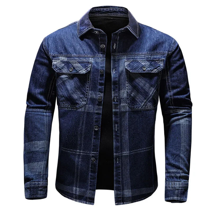 Herren Denimjacke mit Kragen