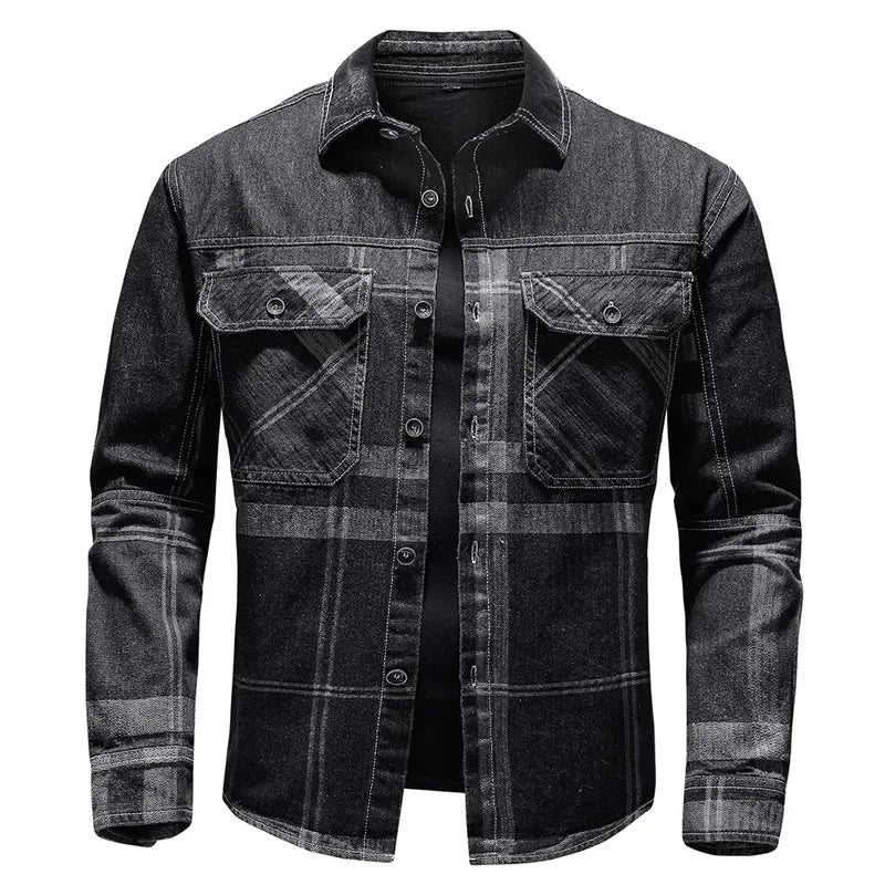 Herren Denimjacke mit Kragen
