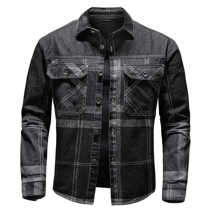 Herren Denimjacke mit Kragen