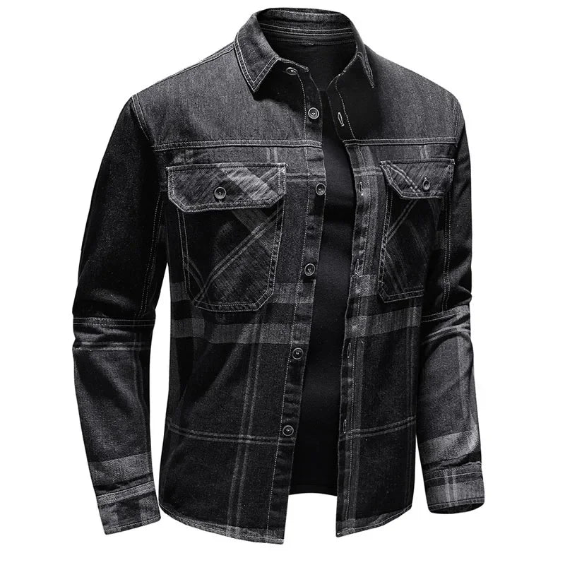Herren Denimjacke mit Kragen