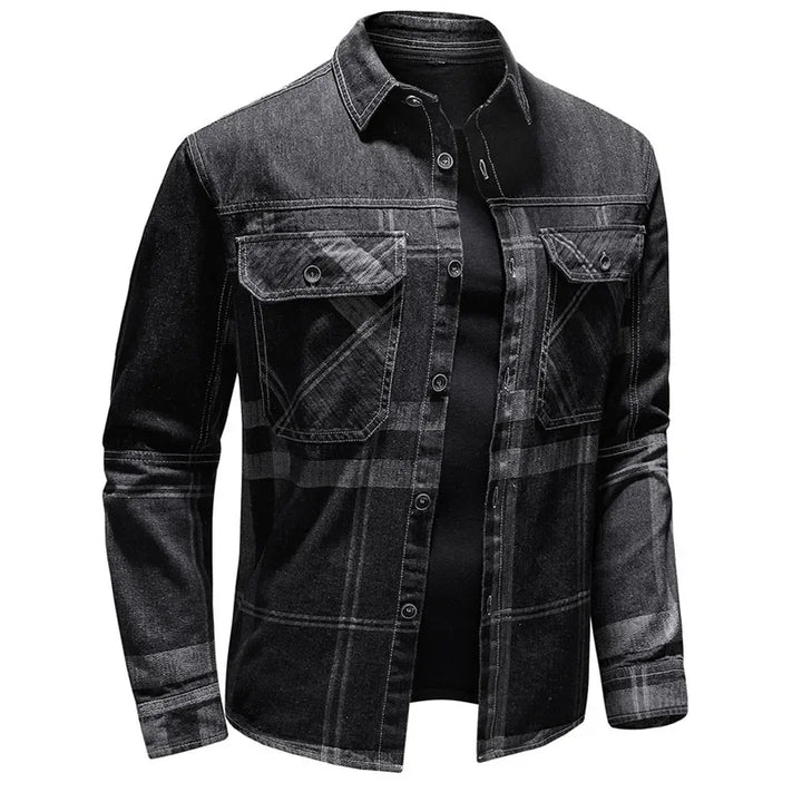 Herren Denimjacke mit Kragen