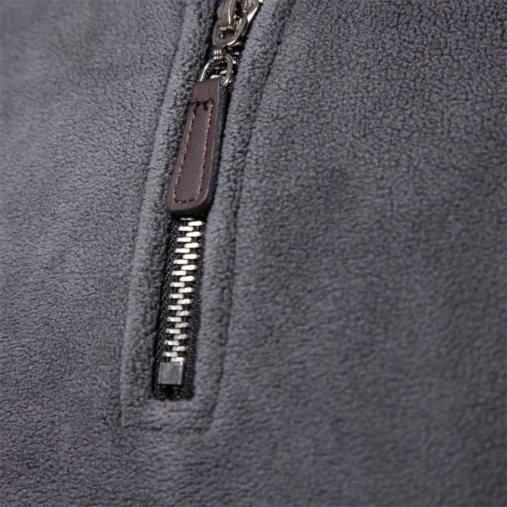 Fleece Langarm Pullover für Herren
