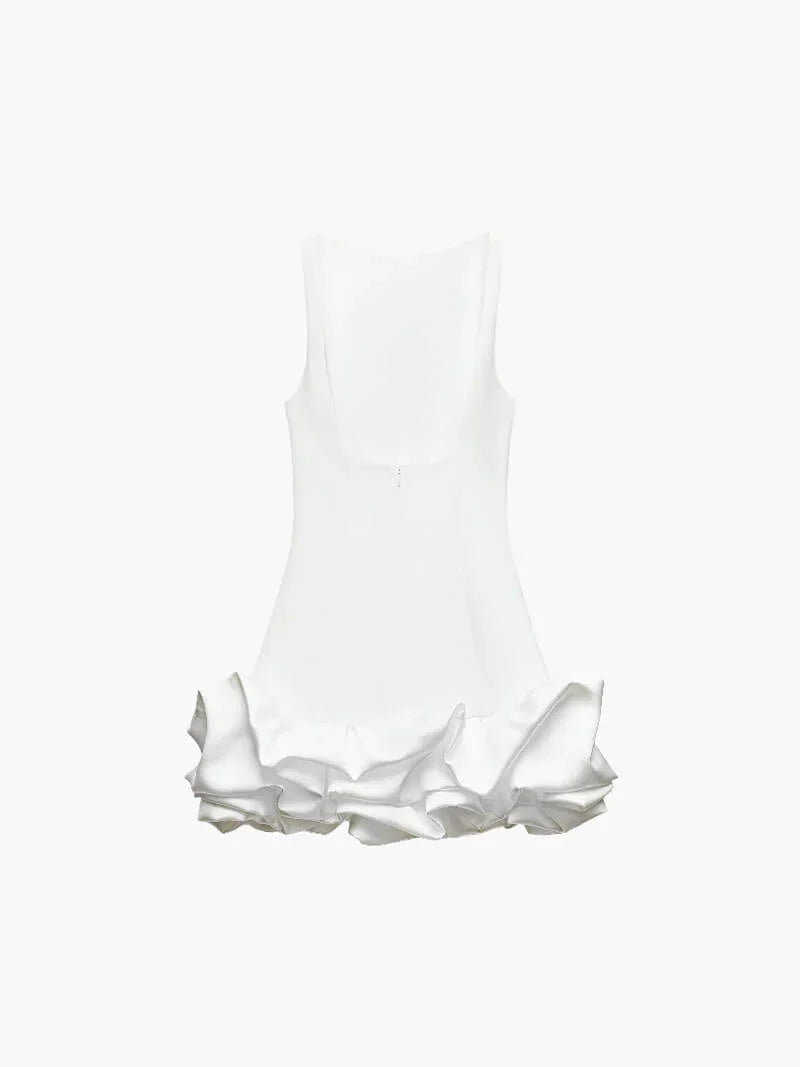 Ärmelloses Minikleid mit Rüschen für Damen