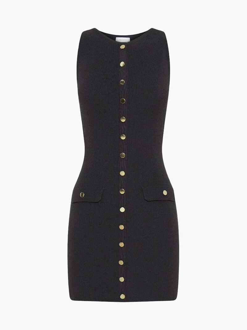 Ärmelloses Strick-Minikleid für Damen